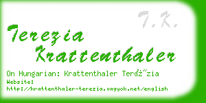 terezia krattenthaler business card